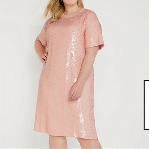 Eloquii women sequin pink dress size 16